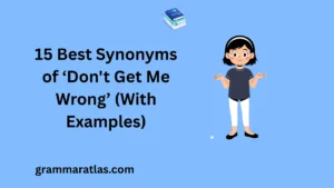 Best Synonyms of ‘Don't Get Me Wrong’ (With Examples)