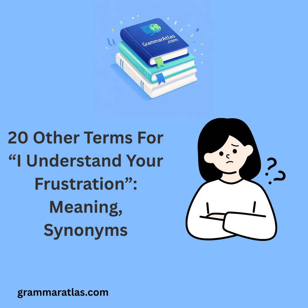 Other Terms For “I Understand Your Frustration”: Meaning, Synonyms