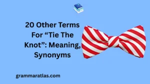 Other Terms For “Tie The Knot”: Meaning, Synonyms